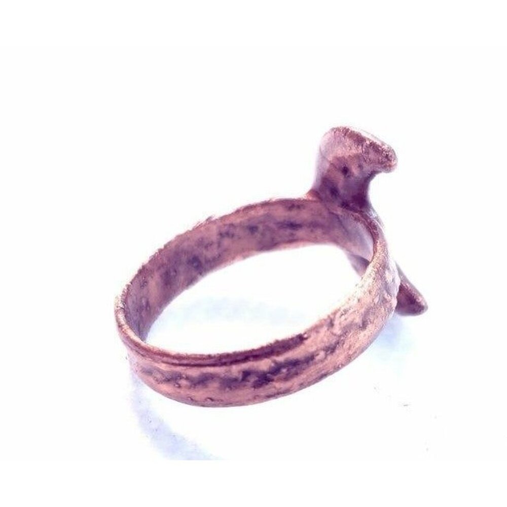 Copper moon ring size 6 - Picture 10 of 12